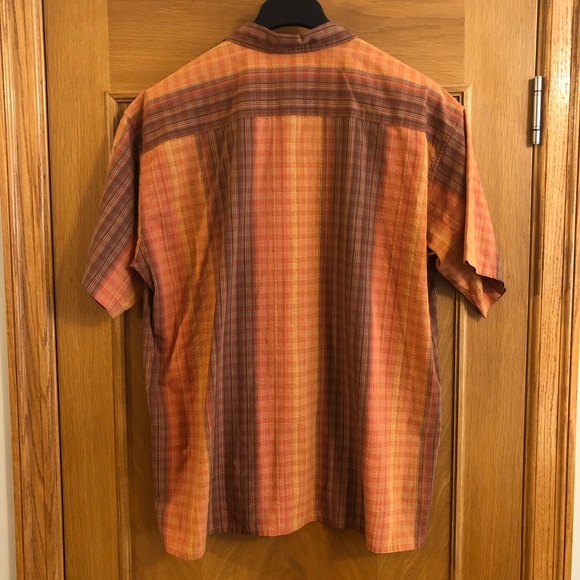 Patagonia Puckerware Mens Size XL Button Up Seersucker Shirt Plaid Short Sleeve - Picture 6 of 10
